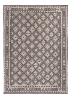 Kelim Teppich - Splash - 244 x 177 cm - dunkelgrau