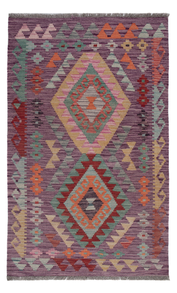 Kilim Maimana Tæppe 78x126cm - Uldtæppe - flerfarvet