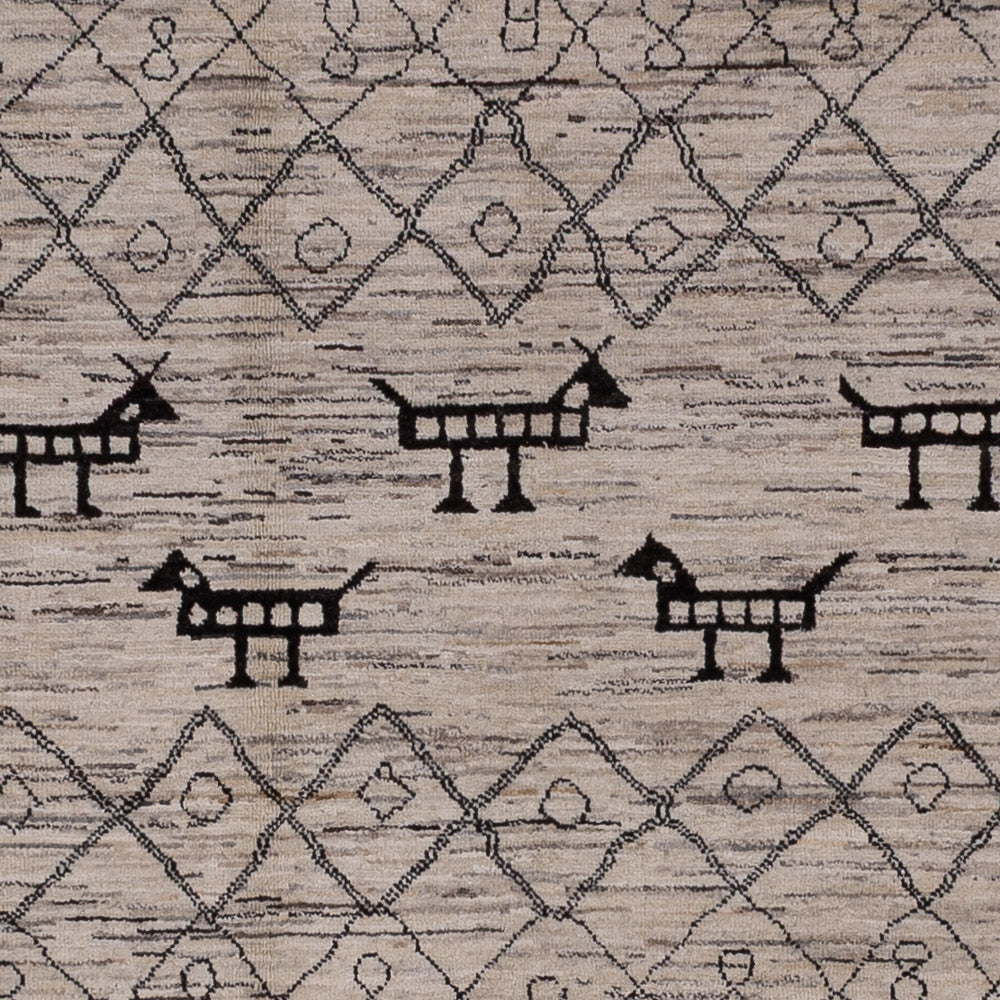 Berber Teppich - 347 x 250 cm - dunkelgrau