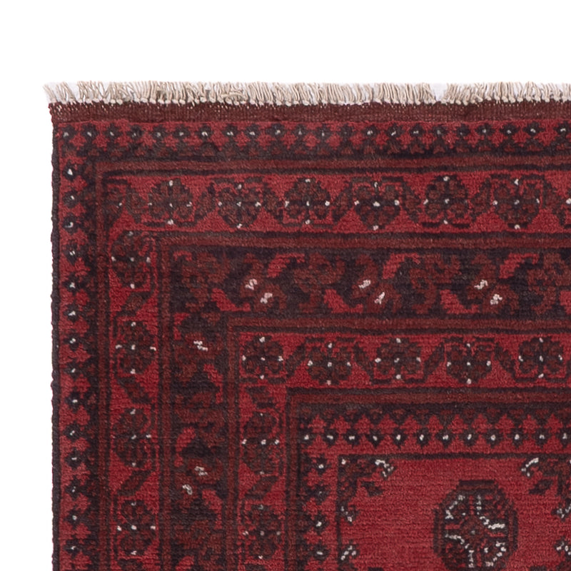 Läufer Afghan - Filpa - 194 x 99 cm - dunkelrot