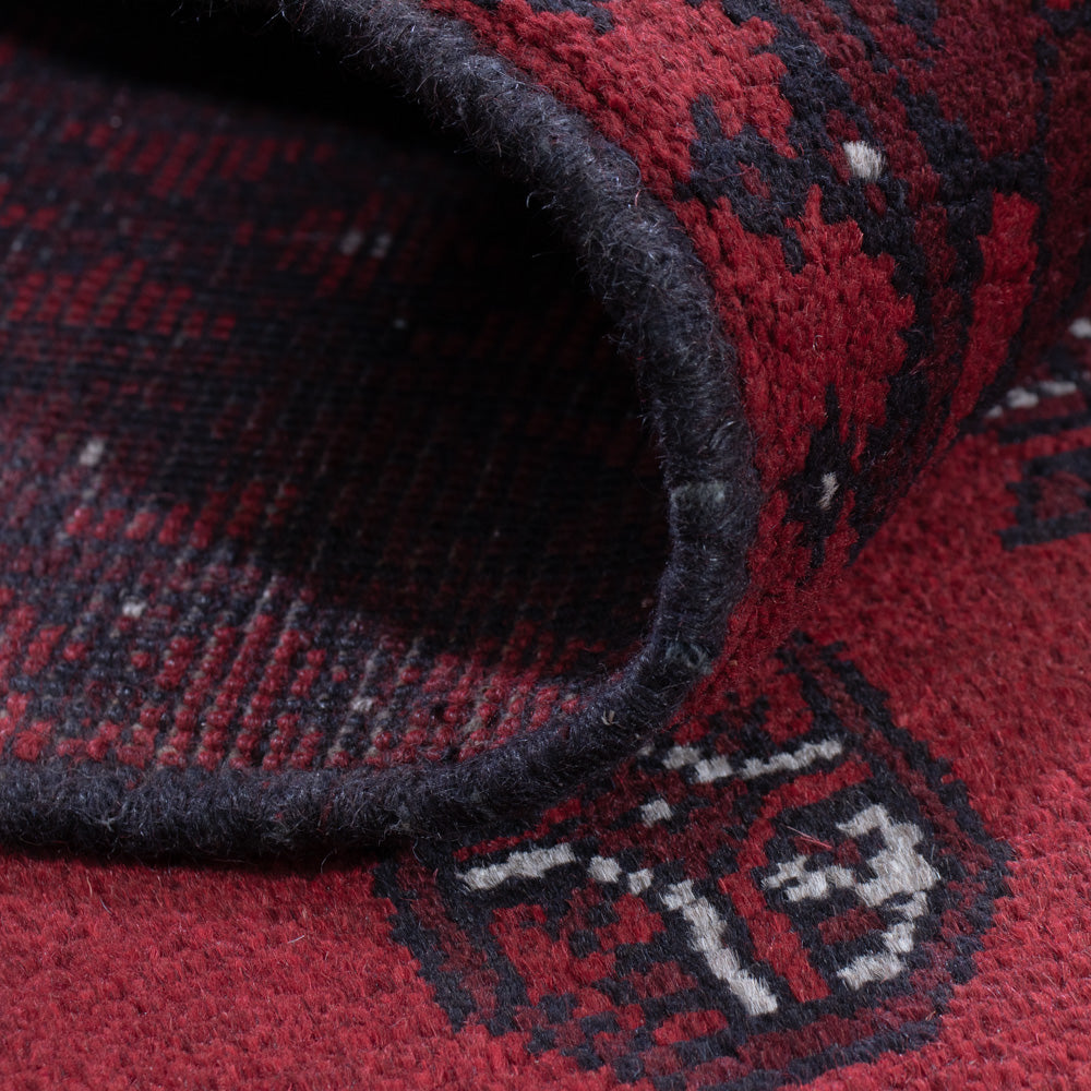 Afghan Teppich - Filpa - 199 x 149 cm - dunkelrot