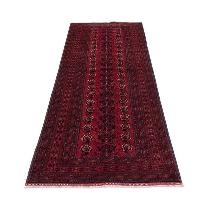 Läufer Afghan - 300 x 82 cm - dunkelrot