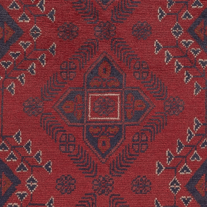 Läufer Afghan - Kunduz - 290 x 80 cm - dunkelrot