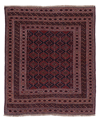 Kelim Teppich - Oriental quadratisch  - 187 x 161 cm - dunkelrot