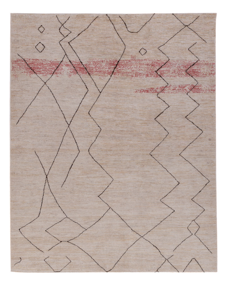 Berber Teppich - 211 x 165 cm - hellgrau