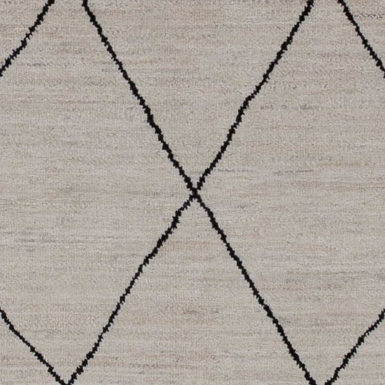 Berber Teppich - 204 x 150 cm - hellgrau