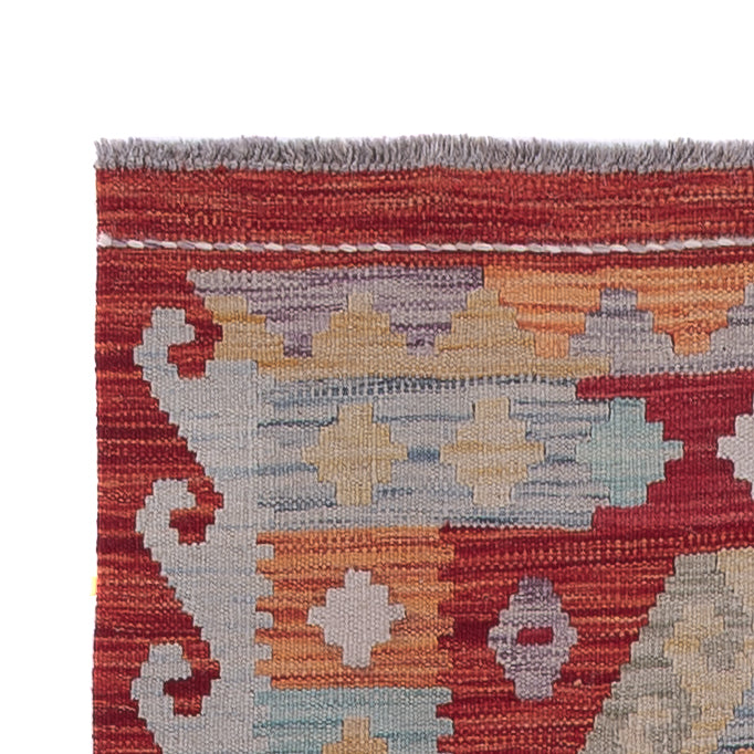 Läufer Kelim - Splash - 287 x 80 cm - dunkelbeige