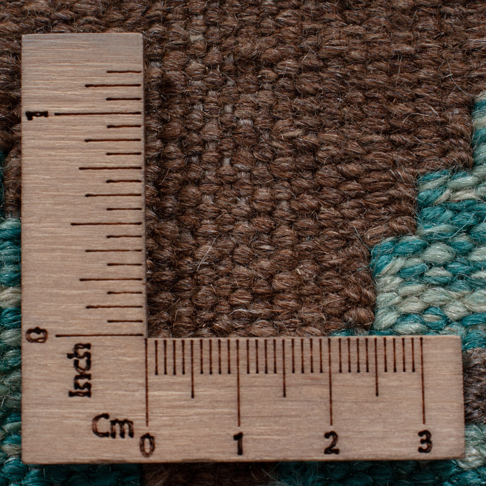 Läufer Kelim - Splash - 288 x 80 cm - dunkelgrün