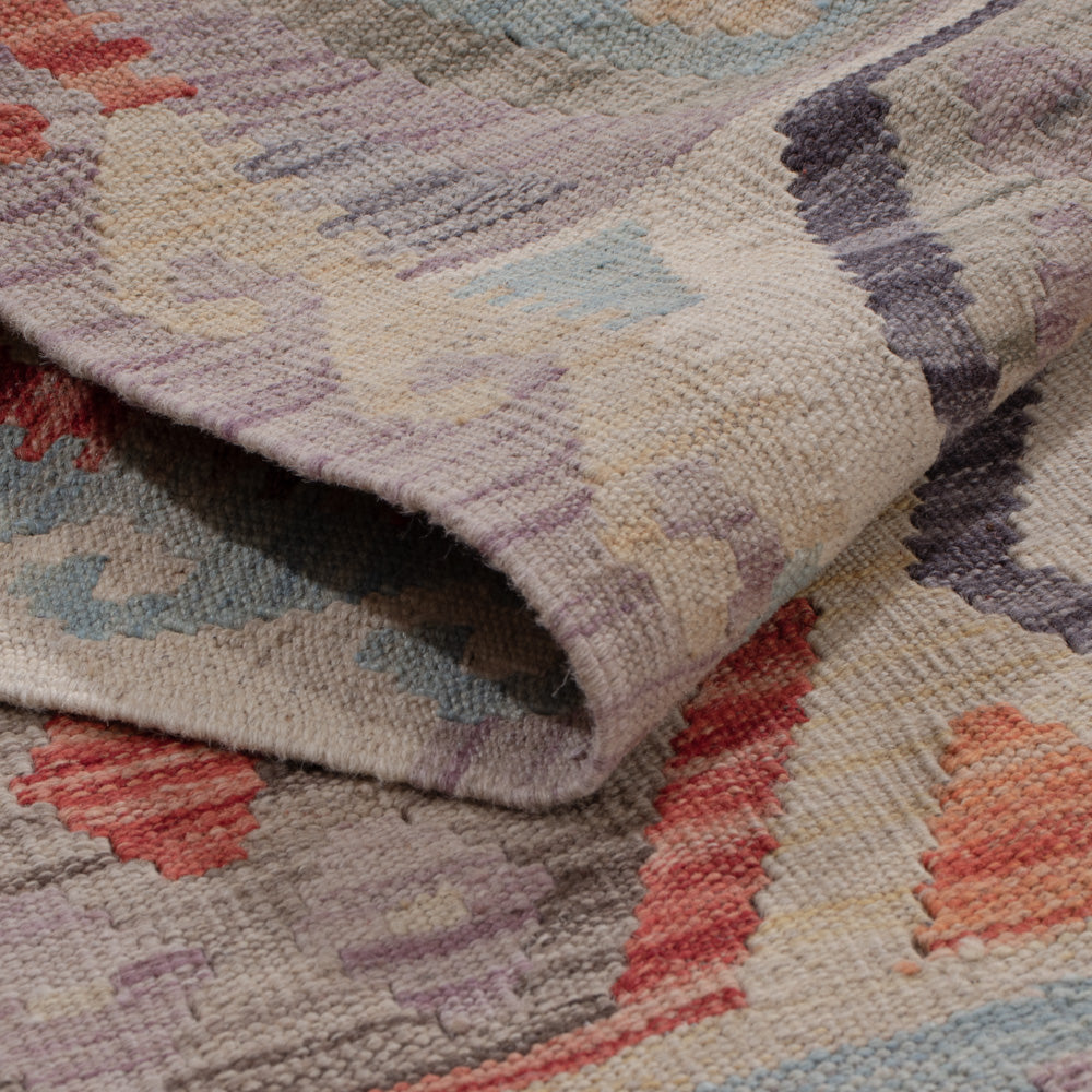 Läufer Kelim - Splash - 302 x 79 cm - mehrfarbig