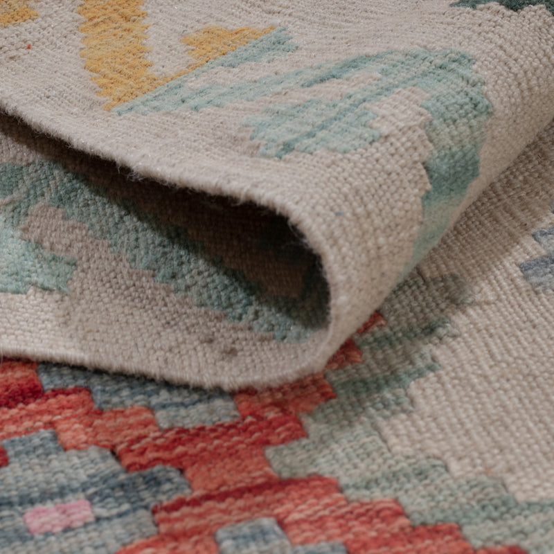 Läufer Kelim - Splash - 299 x 87 cm - mehrfarbig