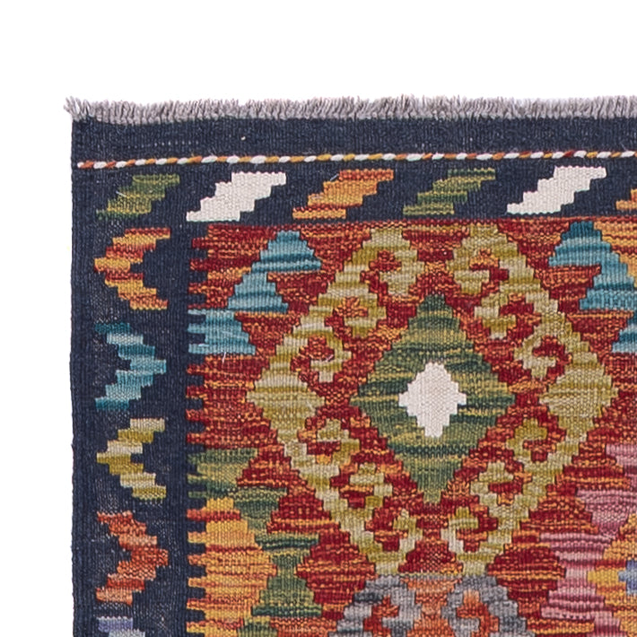 Läufer Kelim - Splash - 292 x 82 cm - mehrfarbig