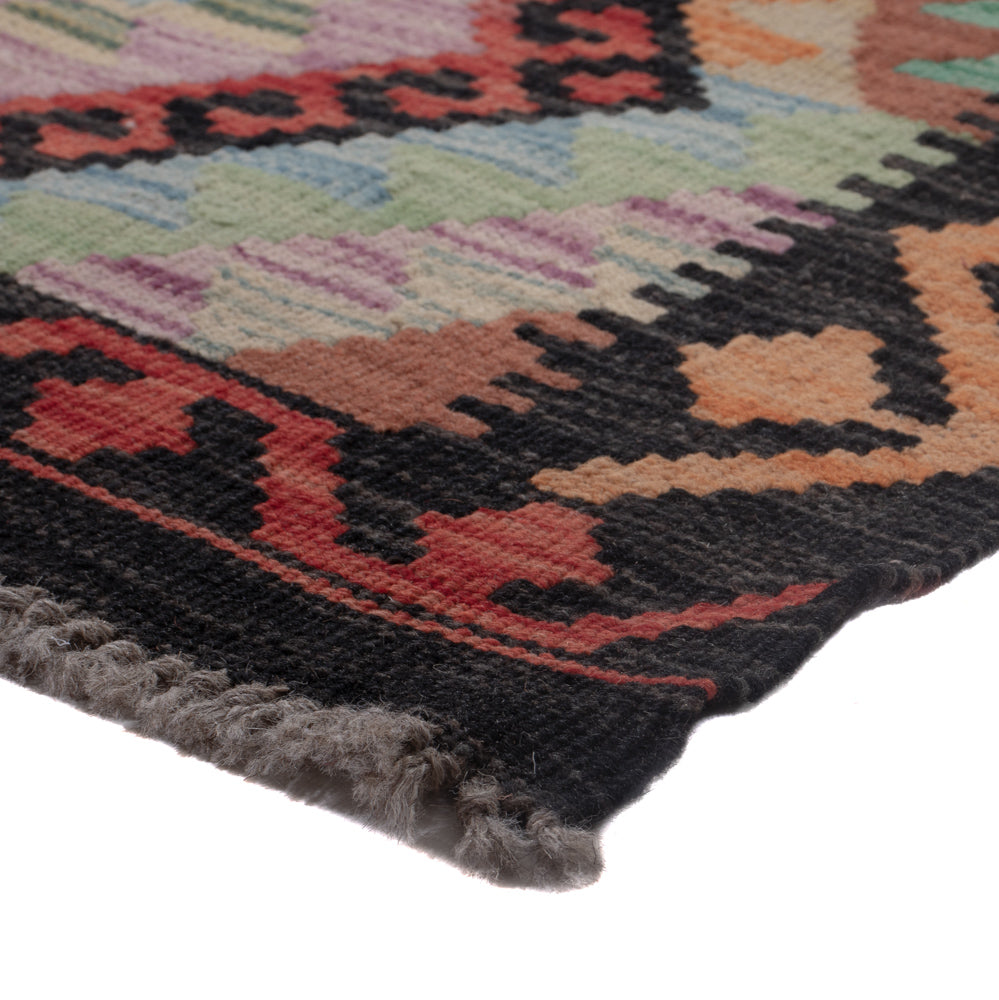 Läufer Kelim - Splash - 305 x 87 cm - mehrfarbig