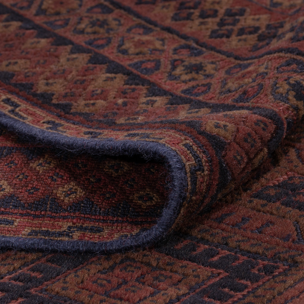 Kelim Teppich - Oriental quadratisch  - 189 x 156 cm - dunkelrot