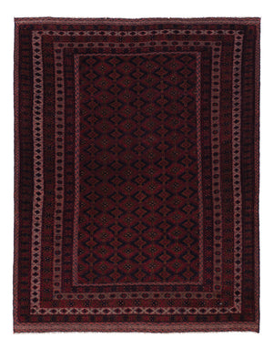 Kelim Teppich - Oriental - 198 x 160 cm - dunkelrot