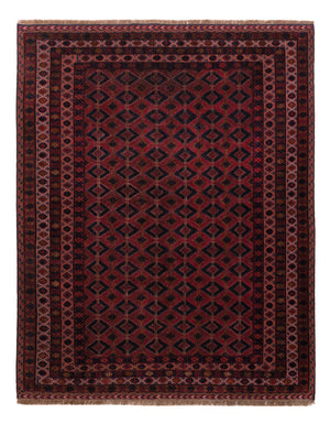 Kelim Teppich - Oriental - 194 x 155 cm - dunkelrot