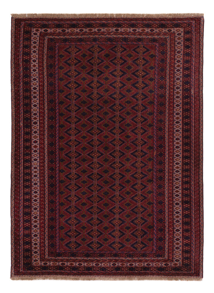 Kelim Teppich - Oriental - 204 x 150 cm - dunkelrot
