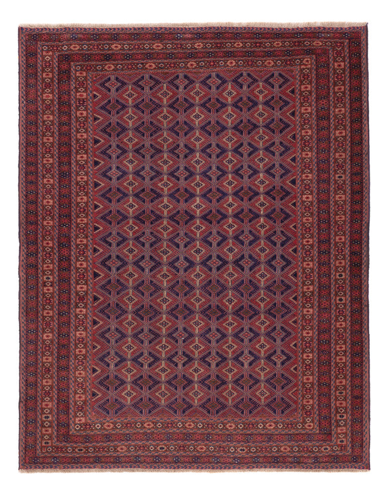 Kelim Teppich - Oriental - 193 x 149 cm - dunkelrot