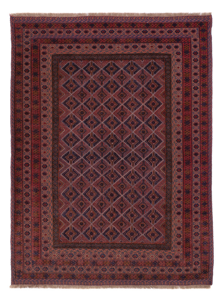 Kelim Teppich - Oriental - 186 x 141 cm - dunkelrot