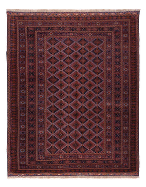 Kelim Teppich - Oriental - 198 x 155 cm - dunkelrot