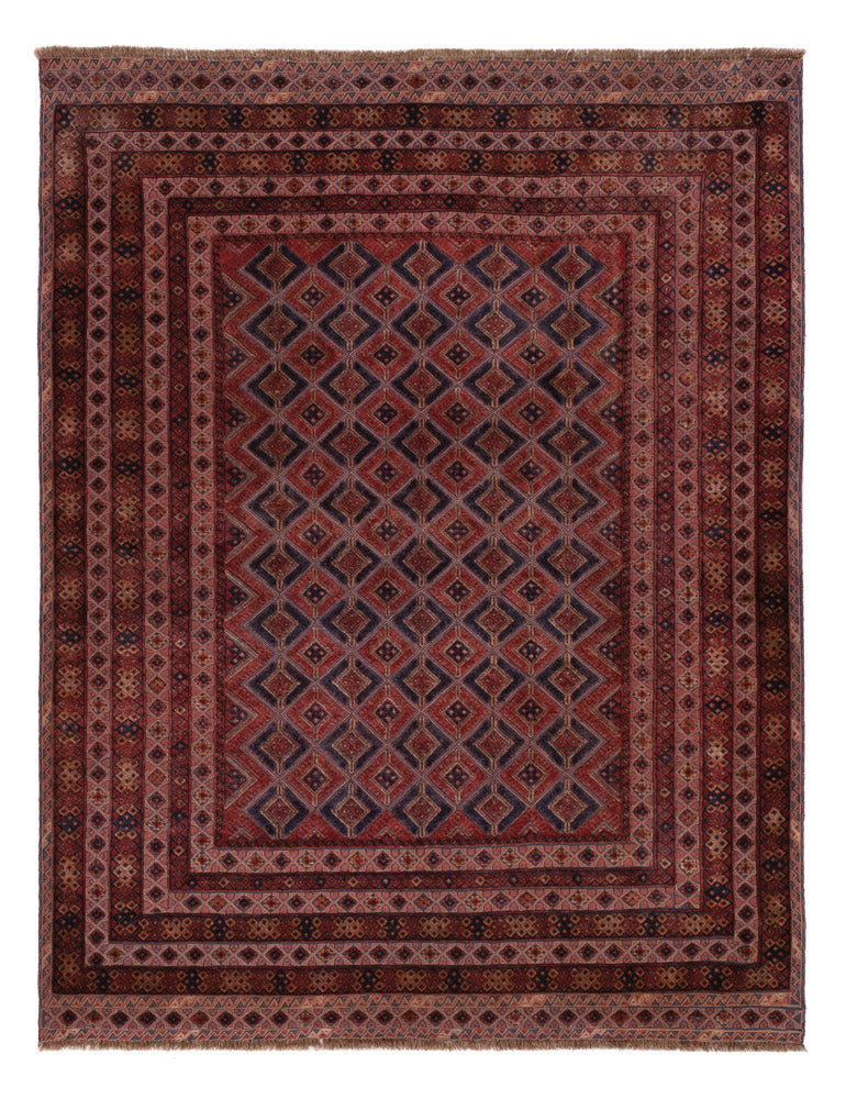 Kelim Teppich - Oriental - 205 x 165 cm - dunkelrot