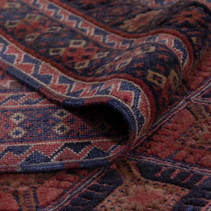 Kelim Teppich - Oriental quadratisch  - 183 x 158 cm - dunkelrot