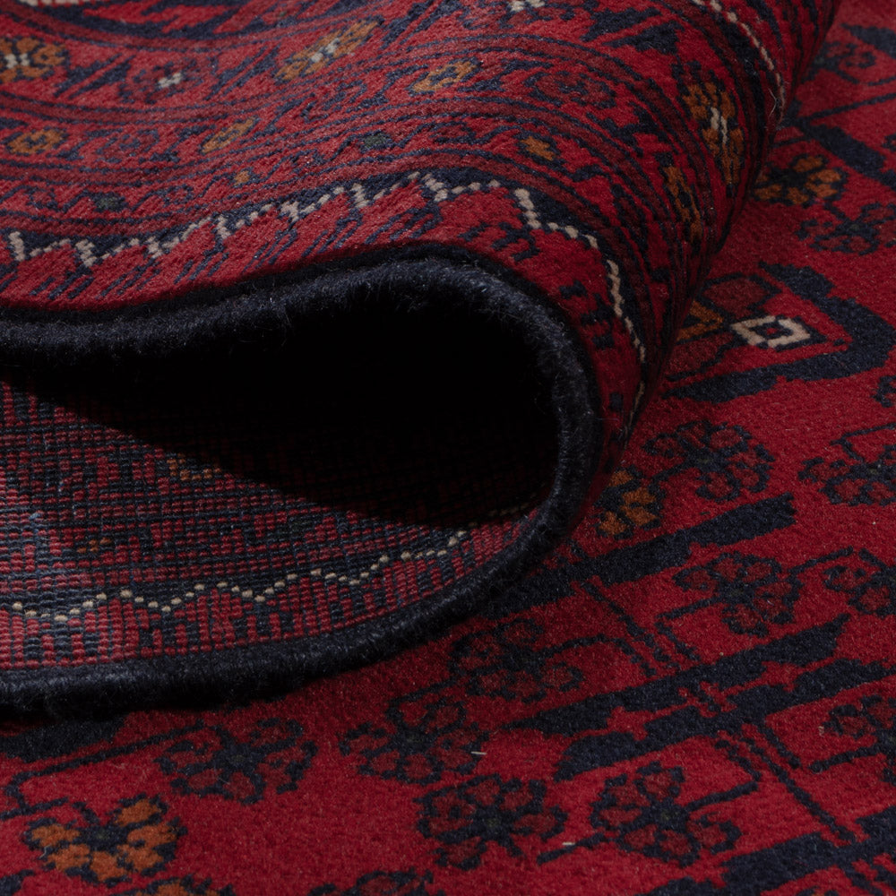 Afghan Teppich - Kunduz - 296 x 207 cm - dunkelrot