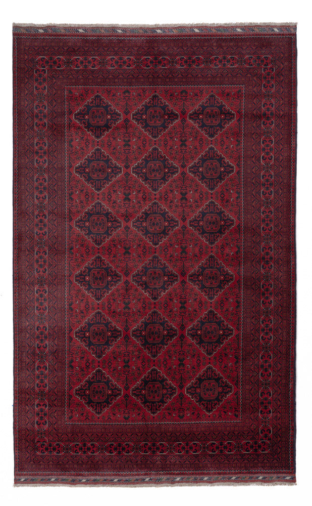 Afghan Teppich - Kunduz - 324 x 202 cm - dunkelrot