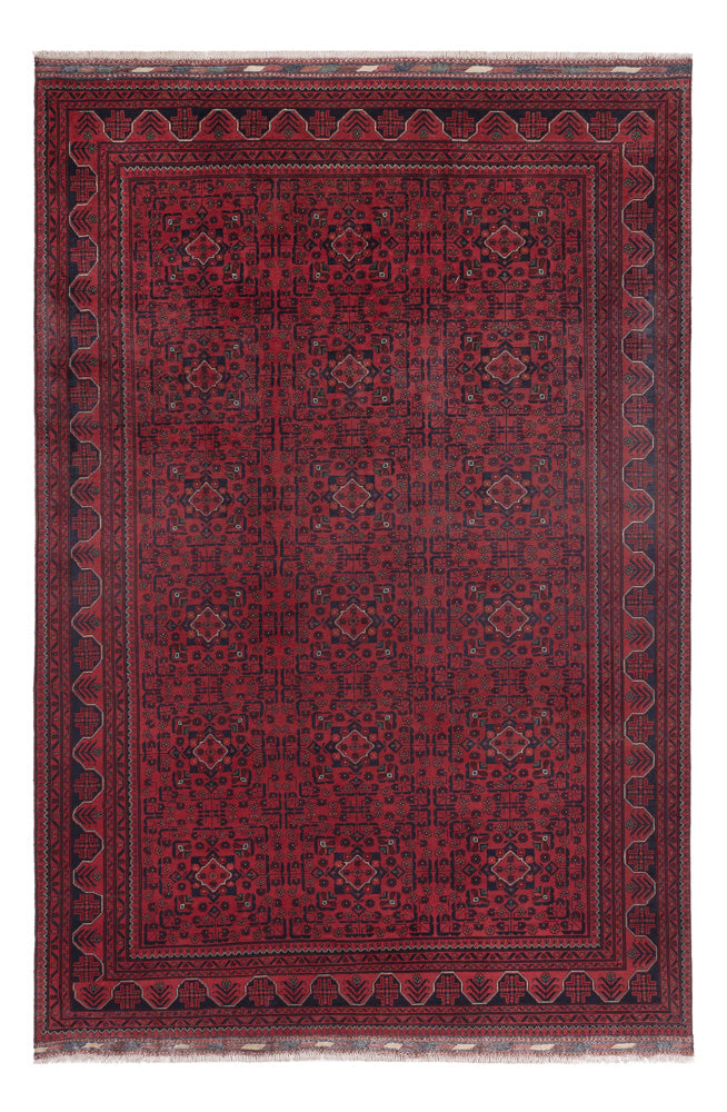 Afghan Teppich - Kunduz - 287 x 195 cm - dunkelrot