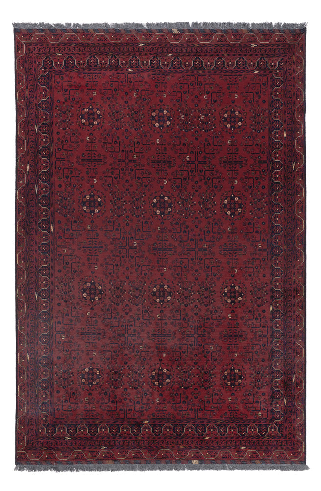 Afghan Teppich - Kunduz - 287 x 194 cm - dunkelrot