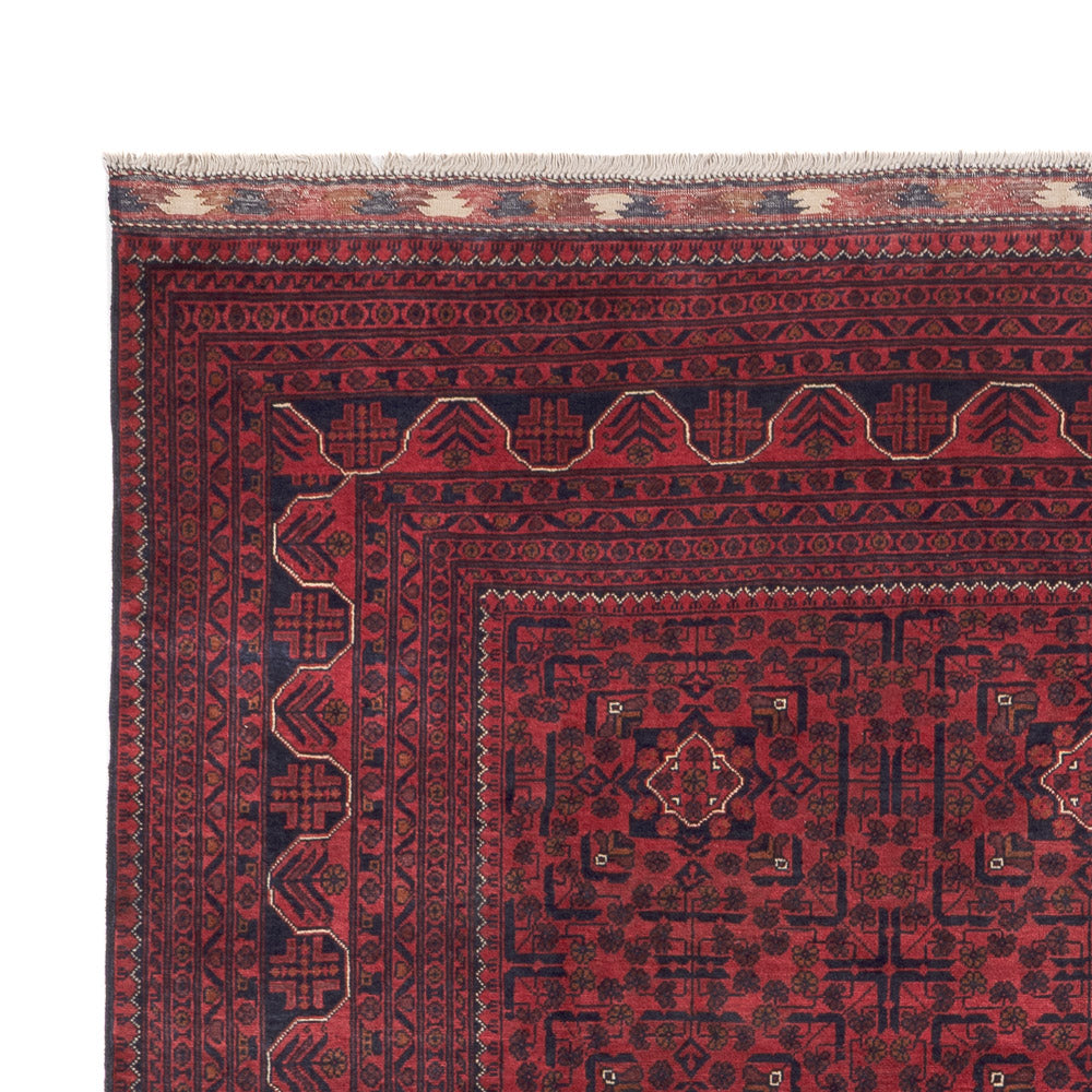 Afghan Teppich - Kunduz - 292 x 198 cm - dunkelrot