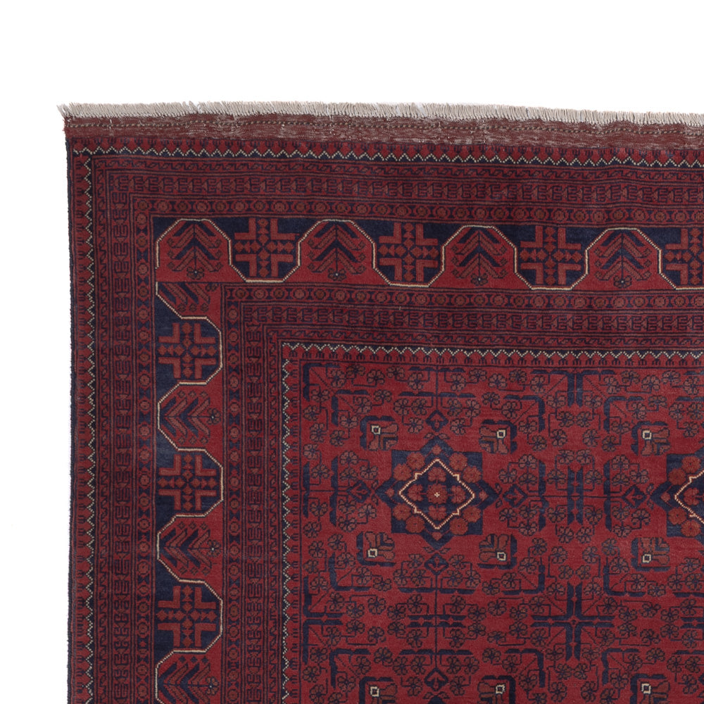 Afghan Teppich - Kunduz - 289 x 199 cm - dunkelrot