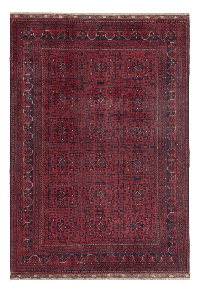 Afghan Teppich - Kunduz - 285 x 199 cm - dunkelrot