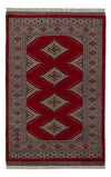 Pakistan Tæppe 93x148cm - Orientalsk tæppe - Rektangulær / Rød / 93 x 148 cm Rektangulær