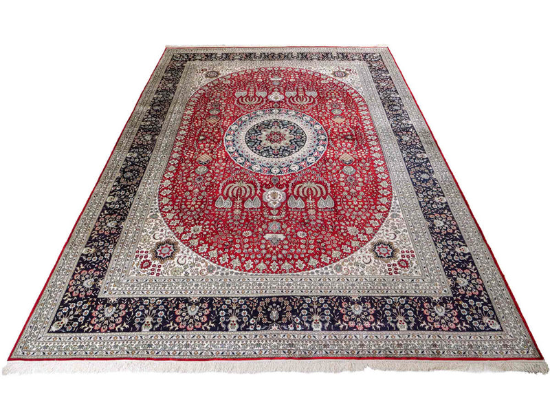 Kinesisk silke Tæppe 370x272cm - Orientalsk tæppe