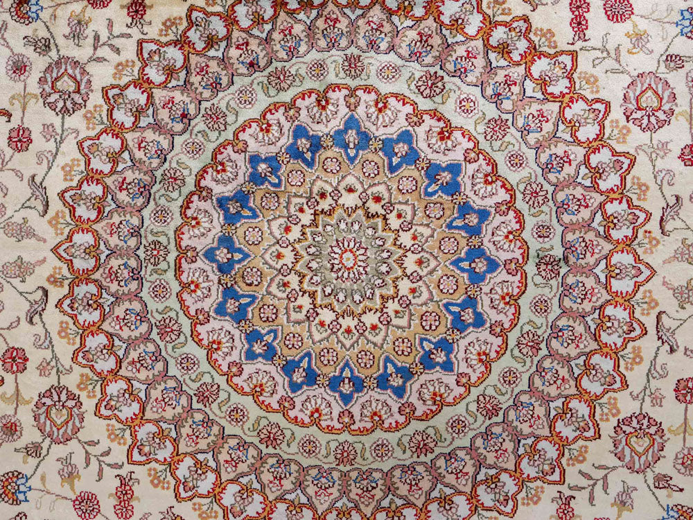 Seidenteppich - China Seide - 366 x 277 cm - beige