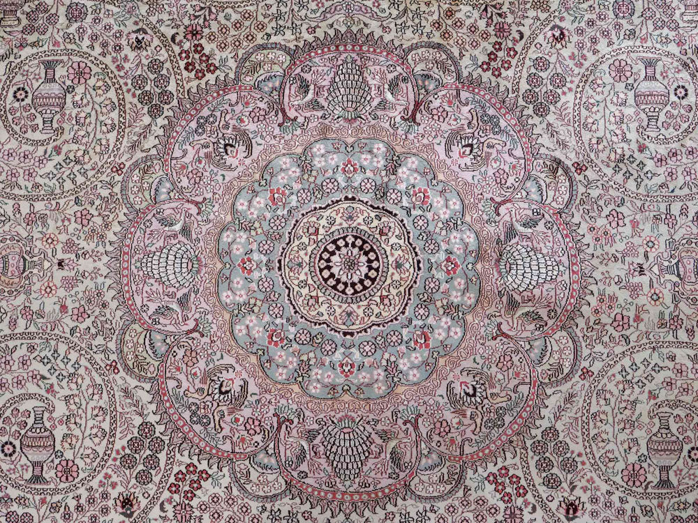 Kinesisk silke Tæppe 300x300cm - Orientalsk tæppe