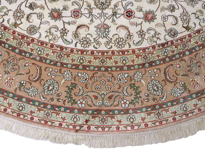 Seidenteppich - China Seide rund  - 303 x 303 cm - beige