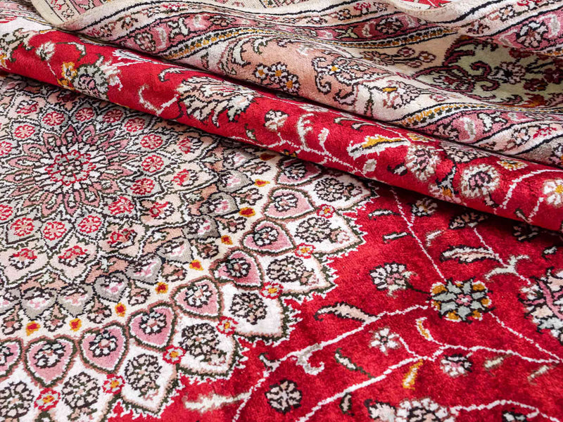 Silketæppe - China Silk - 278 x 183 cm - rød