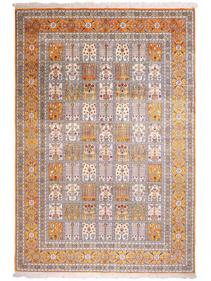 Seidenteppich - China Seide - 267 x 181 cm - dunkelbeige