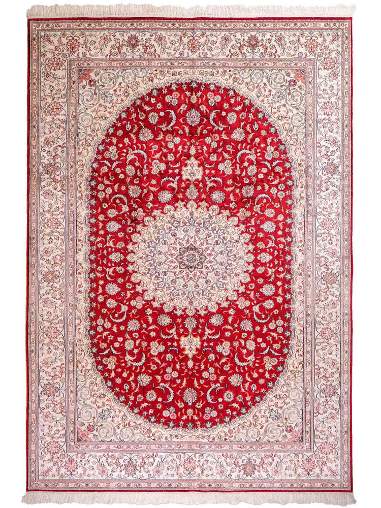 Silketæppe - China Silk - 263 x 180 cm - rød