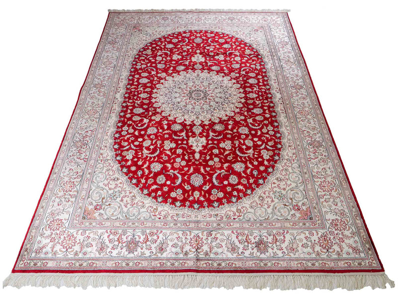 Silketæppe - China Silk - 263 x 180 cm - rød