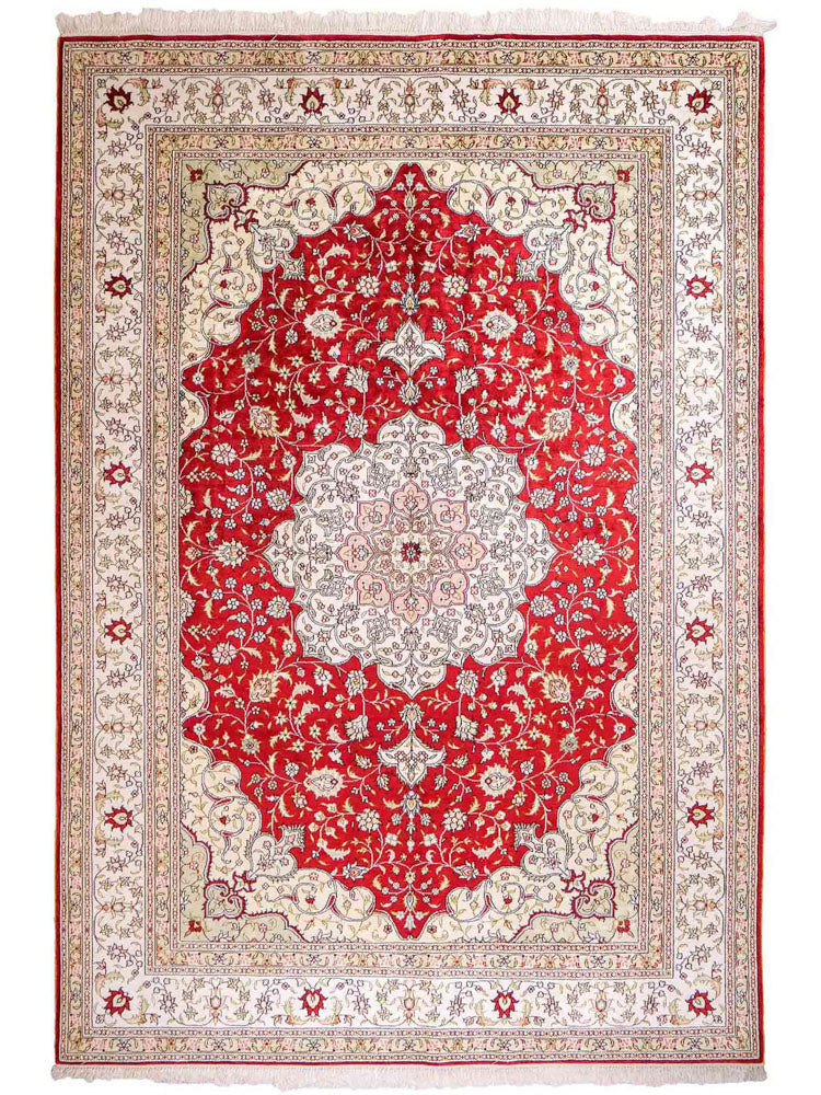 Silketæppe - China Silk - 272 x 188 cm - rød