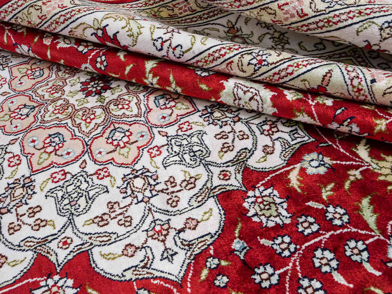 Silketæppe - China Silk - 272 x 188 cm - rød