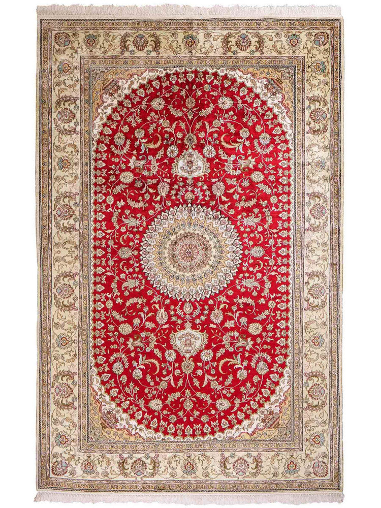 Silketæppe - China Silk - 240 x 153 cm - rød