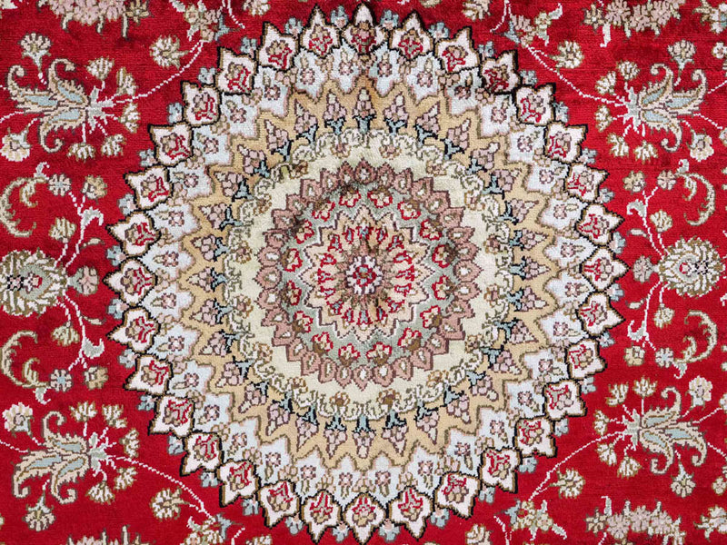 Silketæppe - China Silk - 240 x 153 cm - rød