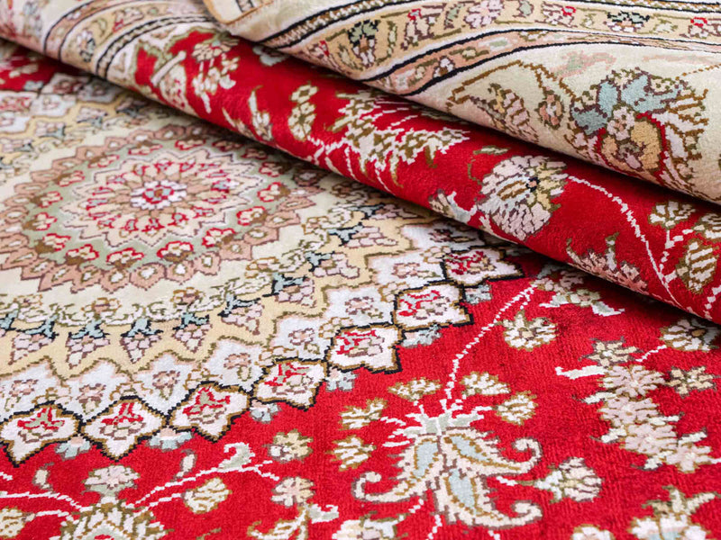 Silketæppe - China Silk - 240 x 153 cm - rød