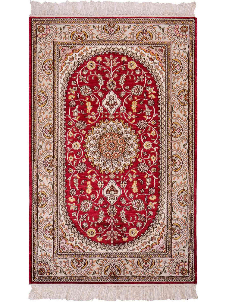 Kinesisk silke Tæppe 120x75cm - Orientalsk tæppe