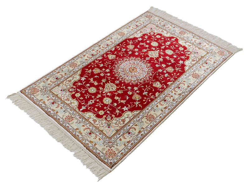 Kinesisk silke Tæppe 120x77cm - Orientalsk tæppe