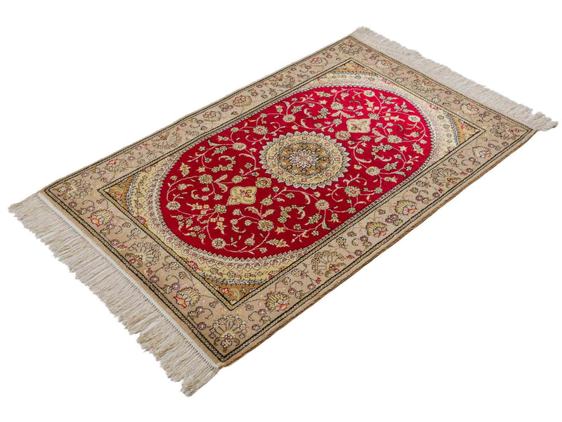 Kinesisk silke Tæppe 121x78cm - Orientalsk tæppe