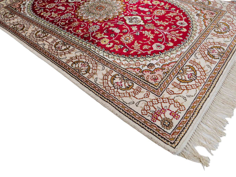 Silketæppe - China Silk - 120 x 78 cm - rød